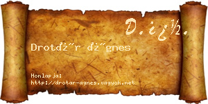 Drotár Ágnes névjegykártya